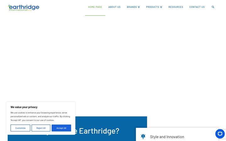 Skärmbild av earthridge.ie