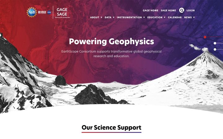 Screenshot of earthscope.org