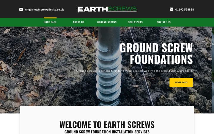 Screenshot ta' earthscrews.co.uk