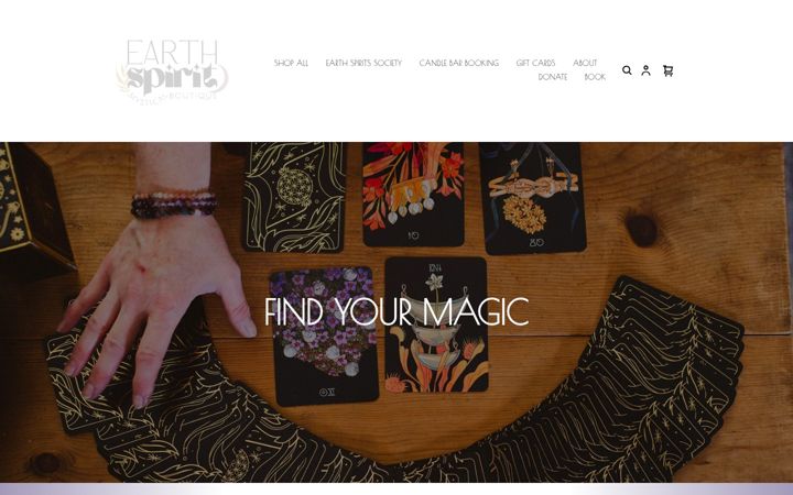 Screenshot του earthspiritshop.com