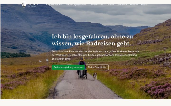 Screenshot of earththebeauty.de