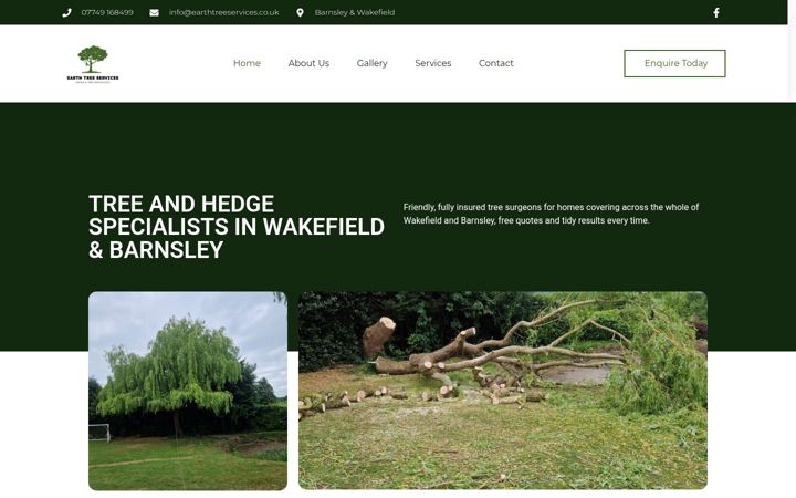 Screenshot von earthtreeservices.co.uk