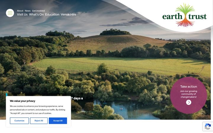 Screenshot von earthtrust.org.uk