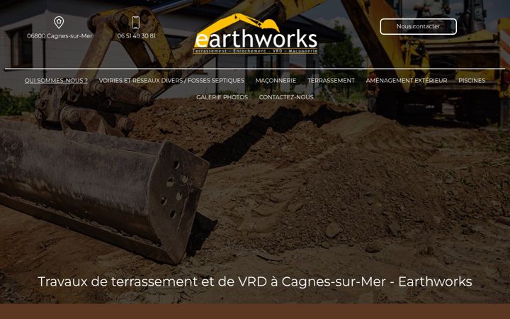 Screenshot of earthworks.fr