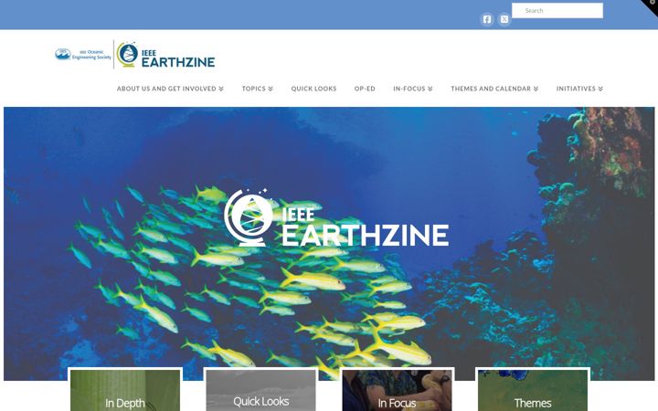 Snímek obrazovky earthzine.org