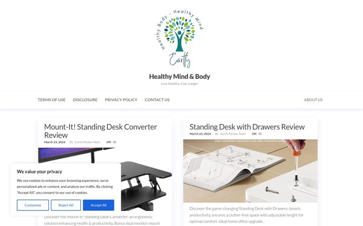 Screenshot of eartly.com
