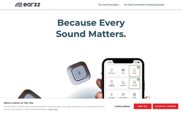 Screenshot von earzz.co.uk