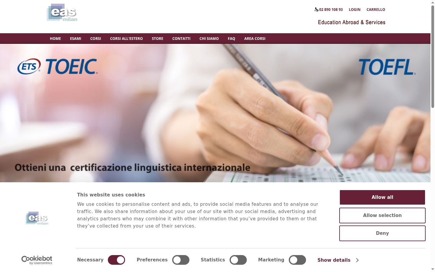 Captură de ecran a bannerului de consimțământ afișat înainte de orice interacțiune