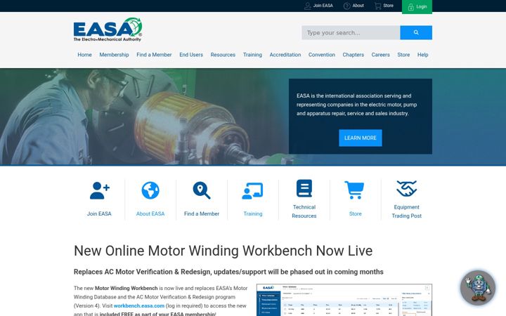 Screenshot of easa.com