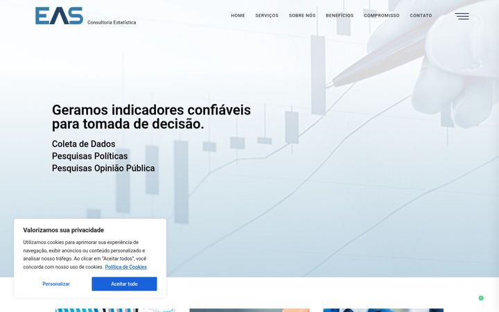 Екранна снимка на easconsultoriaestatistica.com.br