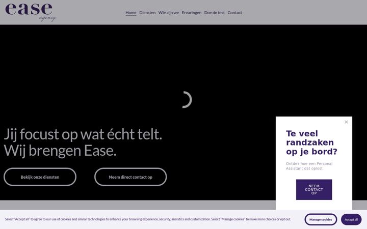 Posnetek zaslona ease-agency.nl