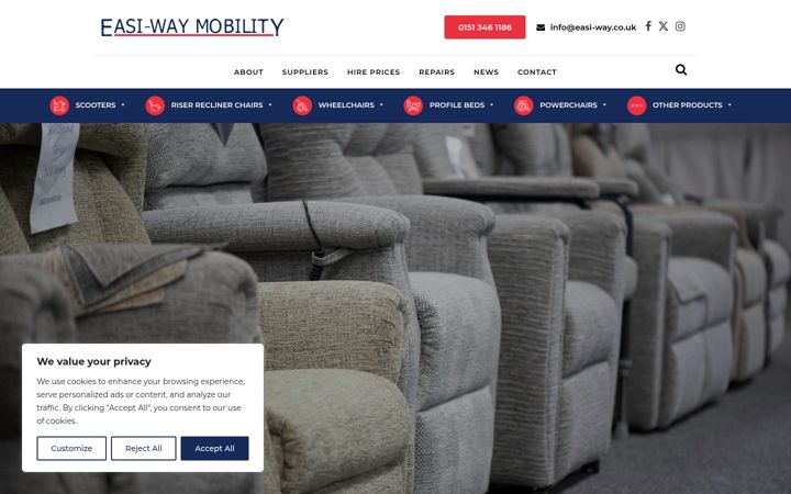 Zrzut ekranu easi-way.co.uk