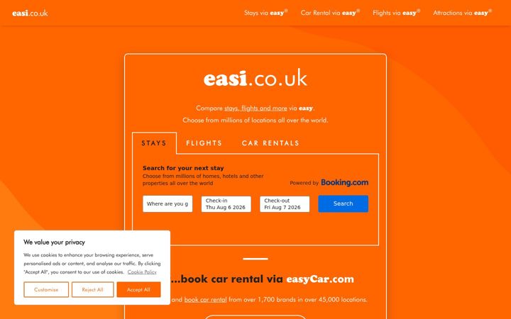 Zrzut ekranu easi.co.uk