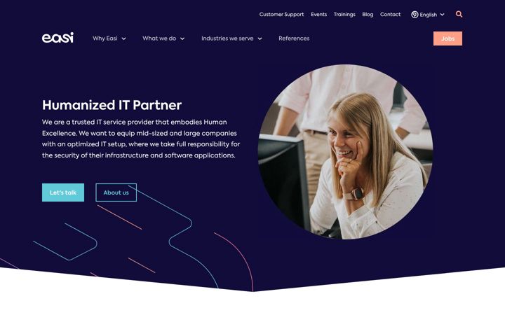 Skærmbillede af easi.net