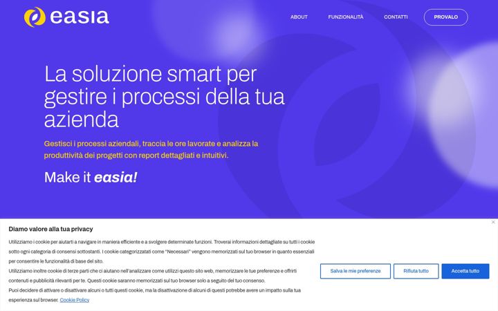 Screenshot von easia.it