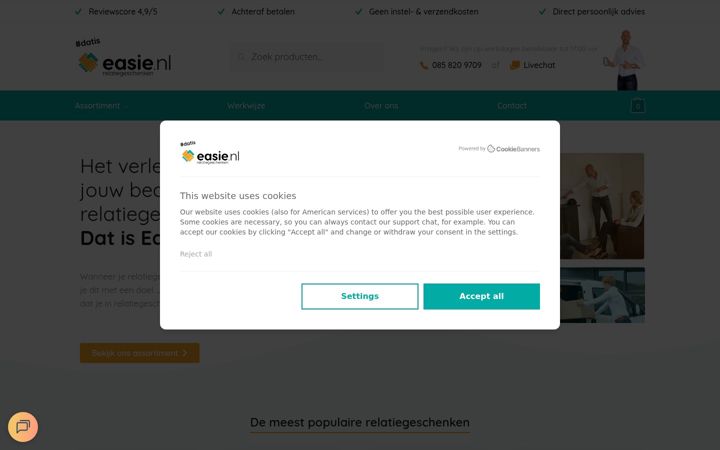 Screenshot of easie.nl