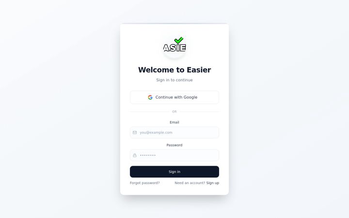 Screenshot of easierbeta.com