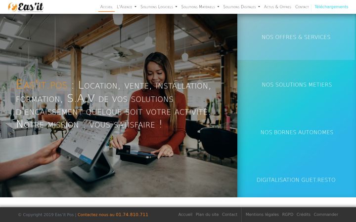 Screenshot of easit-pos.fr