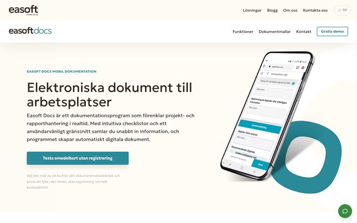 Screenshot ta' easoftdocs.se