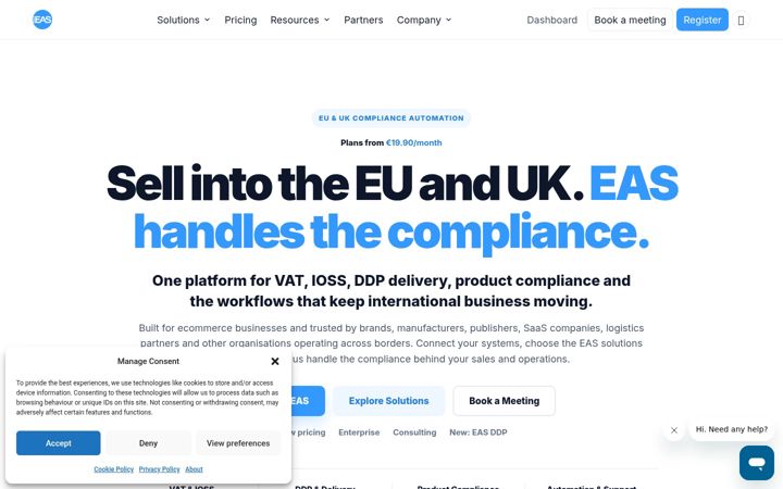 Screenshot of easproject.com