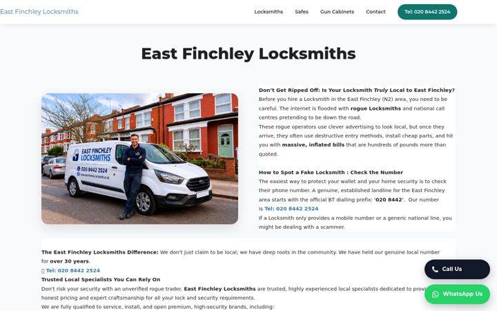 Screenshot of east-finchley-locksmith.co.uk