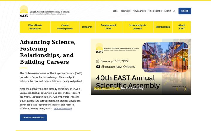 Screenshot of east.org