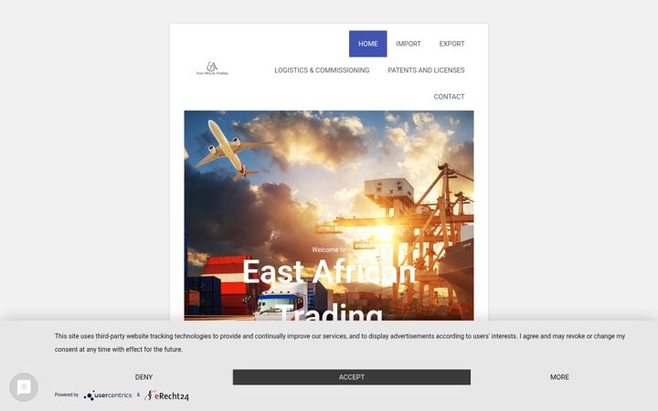 Screenshot of eastafricantrading.com