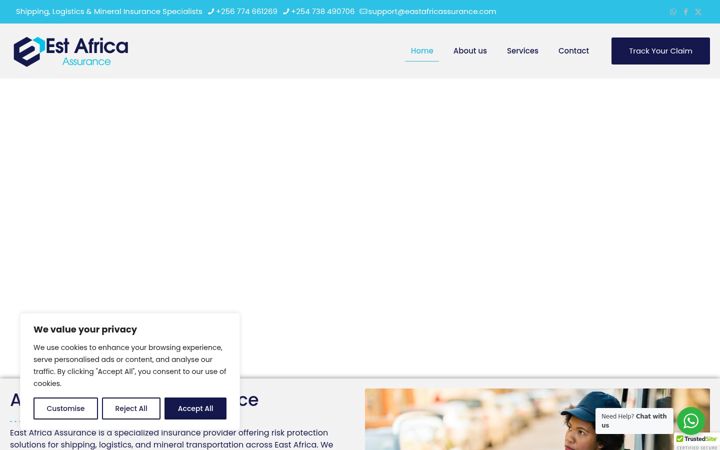 Screenshot of eastafricassurance.com