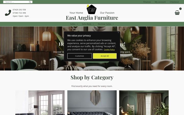 Screenshot of eastangliafurniture.uk