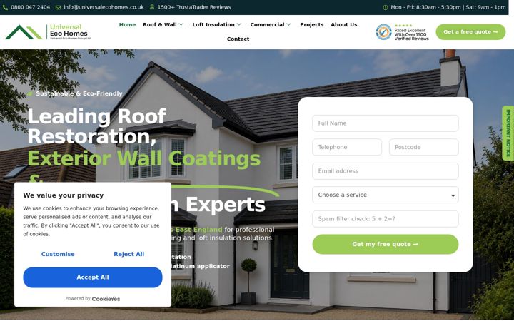 Zrzut ekranu eastangliansprayfoamremoval.co.uk