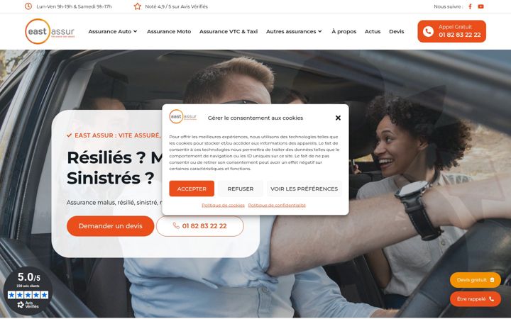 Screenshot of eastassur.fr