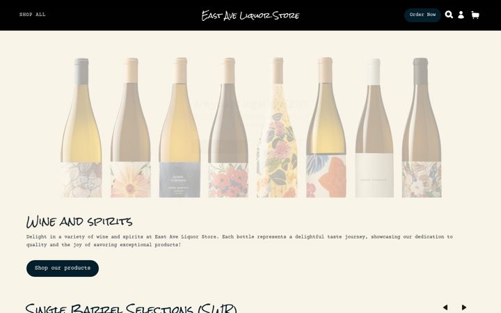 Screenshot of eastaveliquor.com