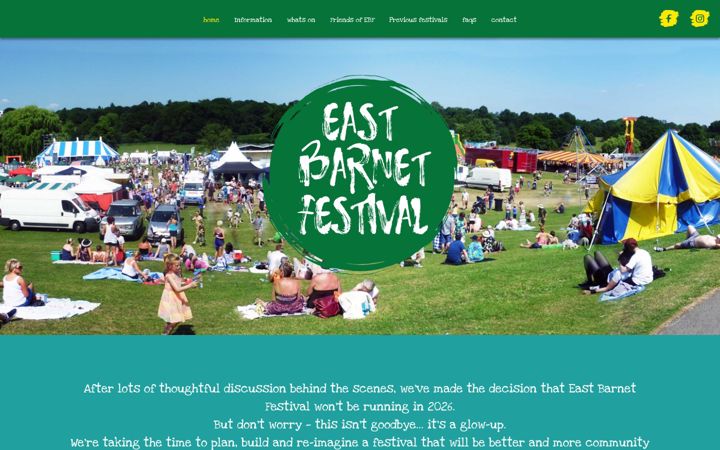 Screenshot of eastbarnetfestival.co.uk