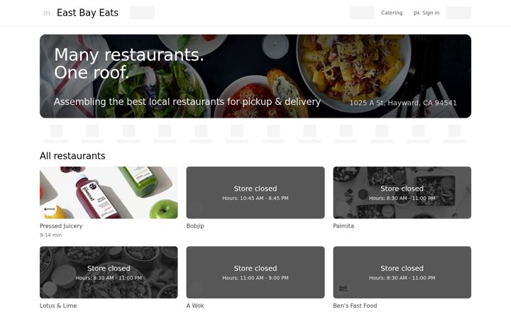 Screenshot of eastbay-eats.com