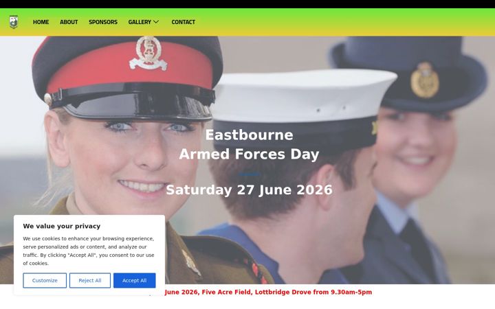 Captura de pantalla de eastbourne-armedforcesday.co.uk