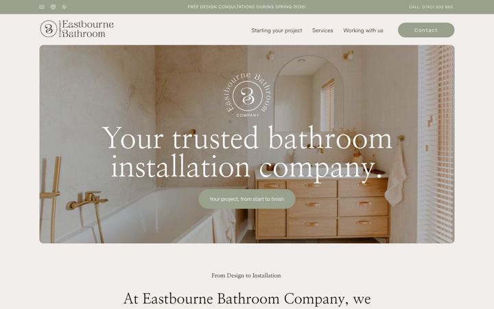 Screenshot of eastbournebathroomcompany.co.uk