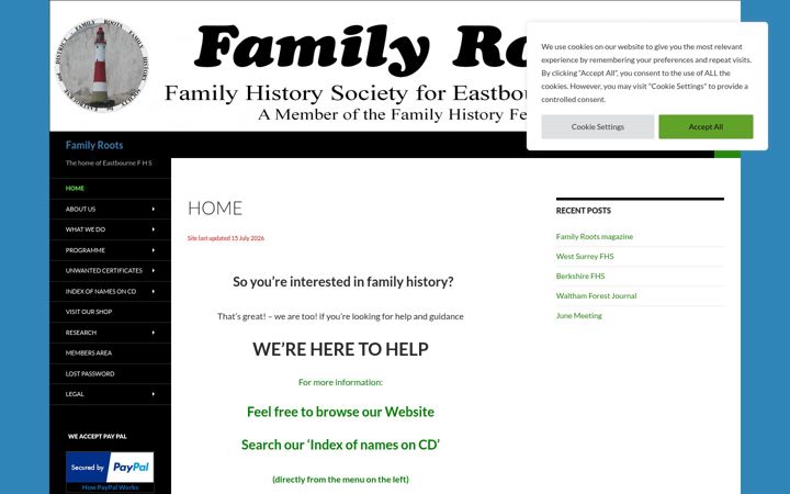 Captura de pantalla de eastbournefhs.org.uk