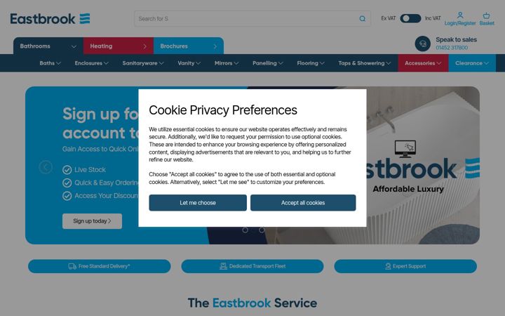 Screenshot of eastbrooktrade.com