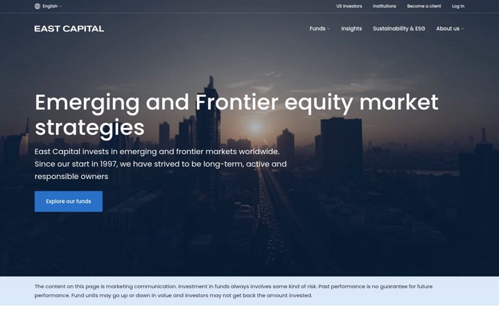 Screenshot of eastcapital.com