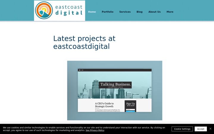 Captura de pantalla de eastcoastdigital.co.uk