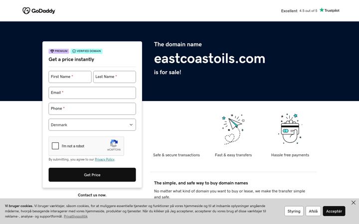 Screenshot of eastcoastoils.com