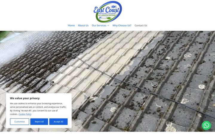 Skärmbild av eastcoastpressurecleaning.ie