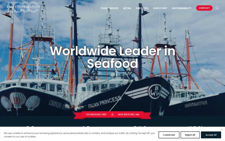 Screenshot of eastcoastseafoodgroup.com