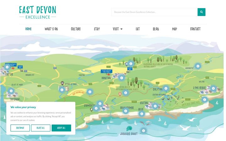 Screenshot of eastdevonexcellence.co.uk