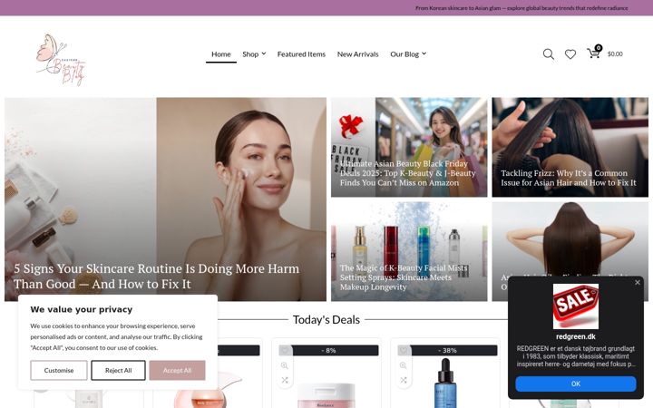 Screenshot of easternbeautyblog.com