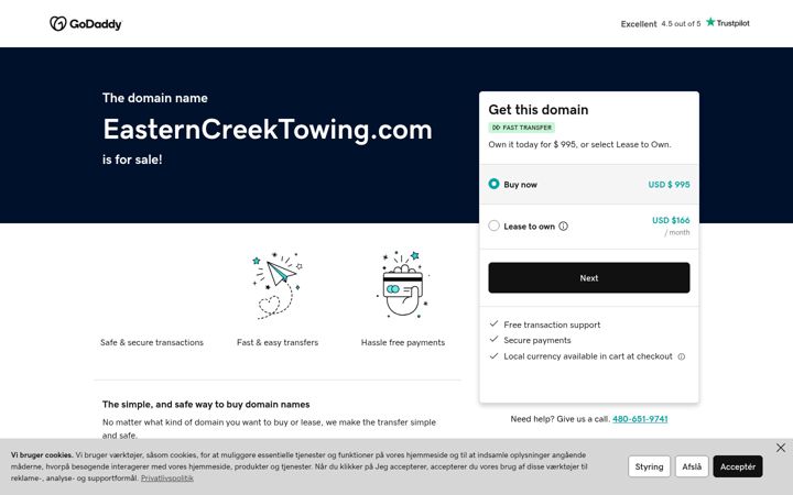 Screenshot of easterncreektowing.com