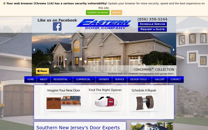 Screenshot of easterndoorcompany.com