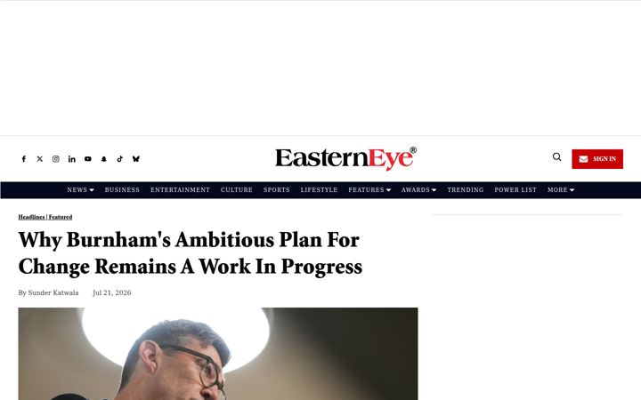 Ekrānuzņēmums no easterneye.biz