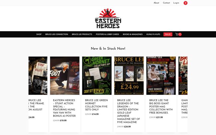 Screenshot of easternheroes.com