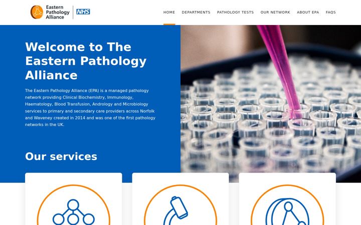 Capture d'écran de easternpathologyalliance.nhs.uk
